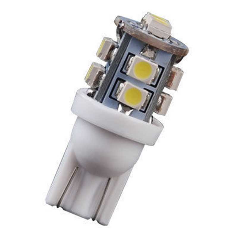 NYA 10st CAR LED LIGHT T10 W5W 168 194 1210 10 SMD LED 3528 SMD Färg för bil Auto LED -vit blå sida killjuslampa Bulb DC 12V