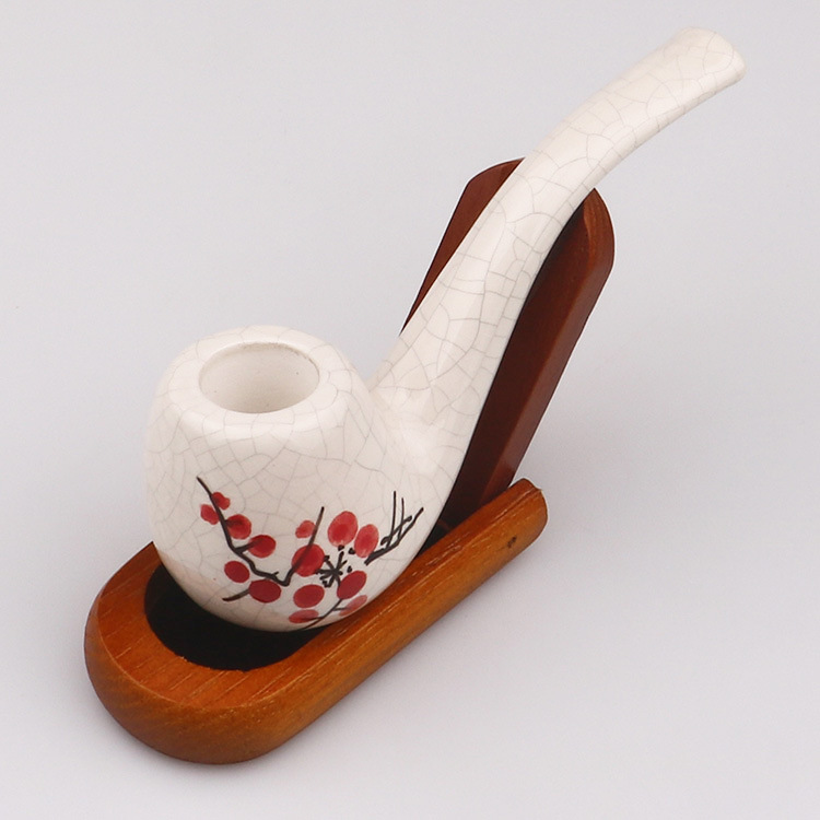 Pipes pour fumer Pipe en céramique de 120 mm avec design creux, légère et pas chaude à la main