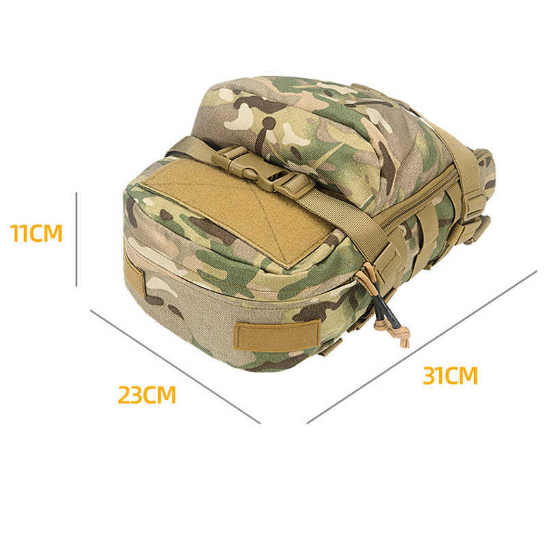 Backpacking Packs Handing Camping 1000D Tactical Military Outdoor Sport Water Bags Mini Hydration Bag Backpack Assault Molle Pouch P230510