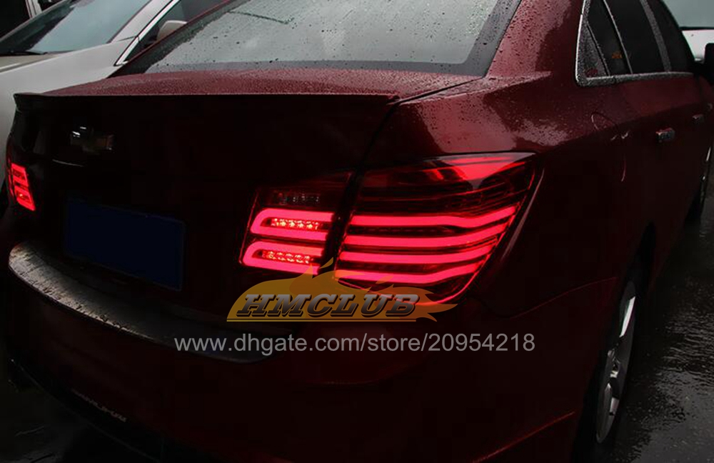 Chevrolet Cruze 2009-2014의 자동차 스타일 LED 테일 라이트 TAILLIGHT 후방 램프 DRL+동적 회전 신호+브레이크+역 09 10 11 12 13 14 2009 2012 2012 2013 2014 조명