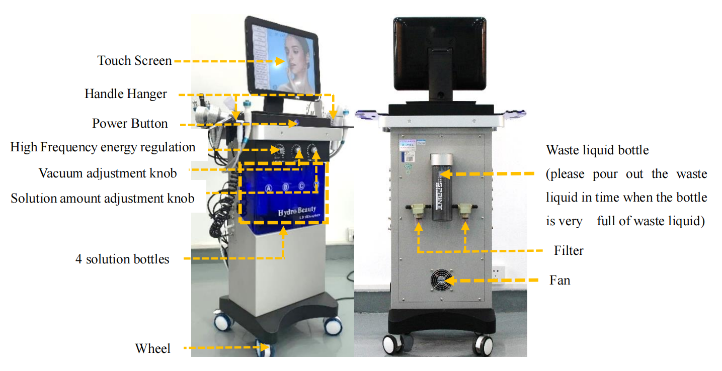 プロフェッショナル14 in 1 Hydrafacial Machine Diamond Peeling Microdermabrasion Water Jet Aqua Facial Hydra Dermabrasion Machine for Spa Salon Clinic CE Beauty Care