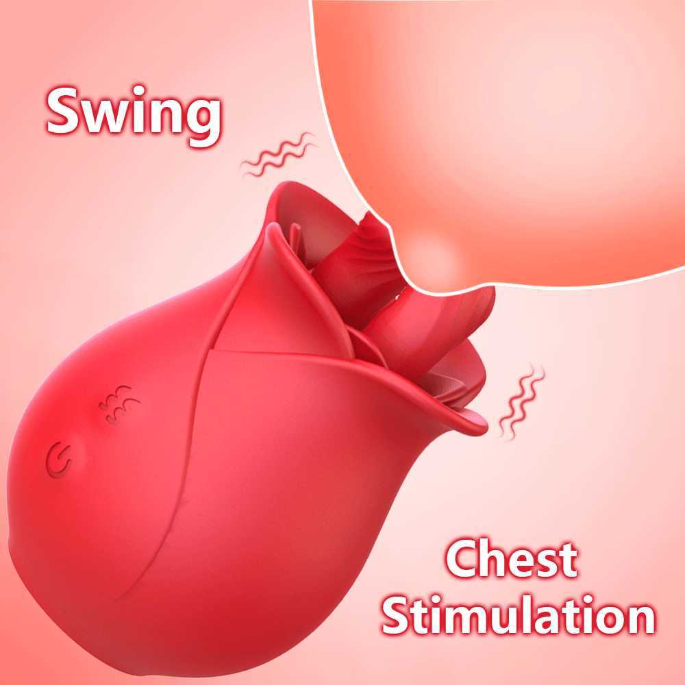 Rose Vibrator Nipple Clit Stimulator Female Masturbation 10 Speed Vibrating Vagina Nipples Massager Sex Toys for Women