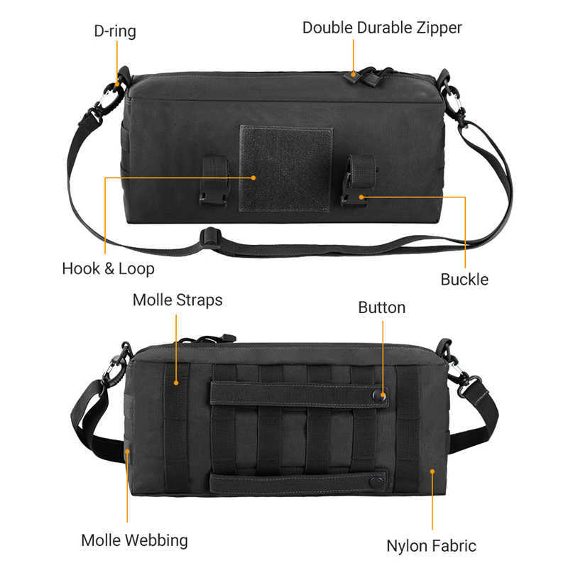 Backpacking Packs Multi-Purpose Tactical Molle Pouch Stora kapacitet Ryggsäck Inkrementpåse Korta resor Portable Folding Bag axelväska P230510