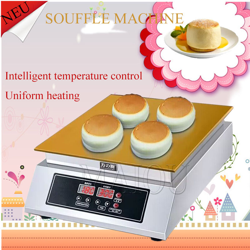 Electric 110V 220V Single Plate Soffle Maker Pure Copper Pan Computer Fluffy Japanese Souffle Pancakes Maker Machine