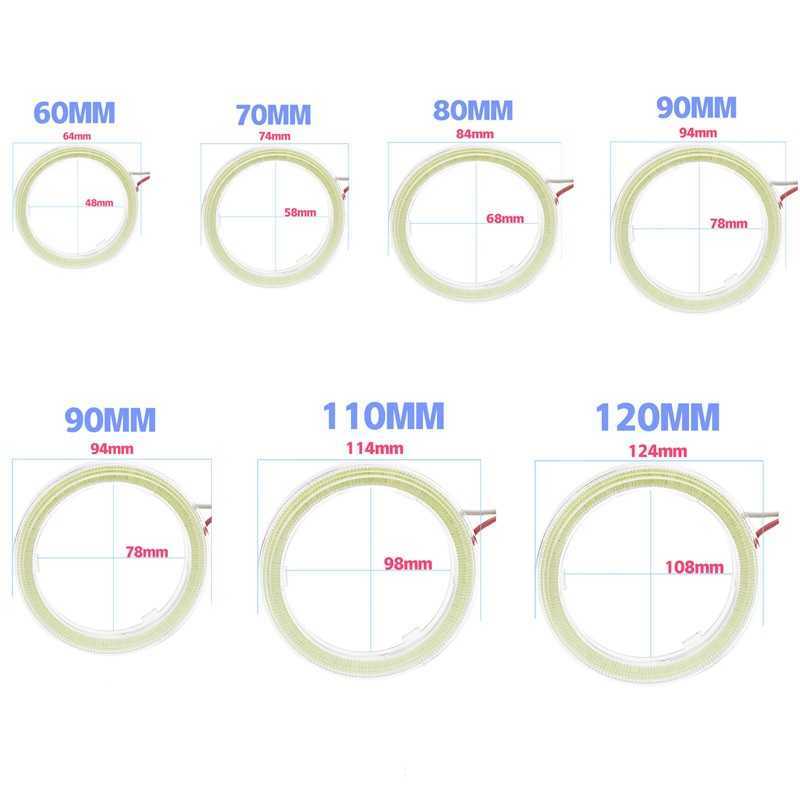 Novo COB LED FARECTILHO OLHOS BULBO BULBO ANEL Lâmpada DIA DIA DIA DIA DRL FOG LIGH