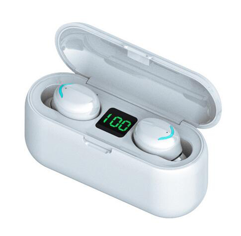F9-5C F9-35 TWS Bluetooth 5.0 fones de ouvido recarregam fones de ouvido sem fio de toque inteligente com capa de carregamento sem chame