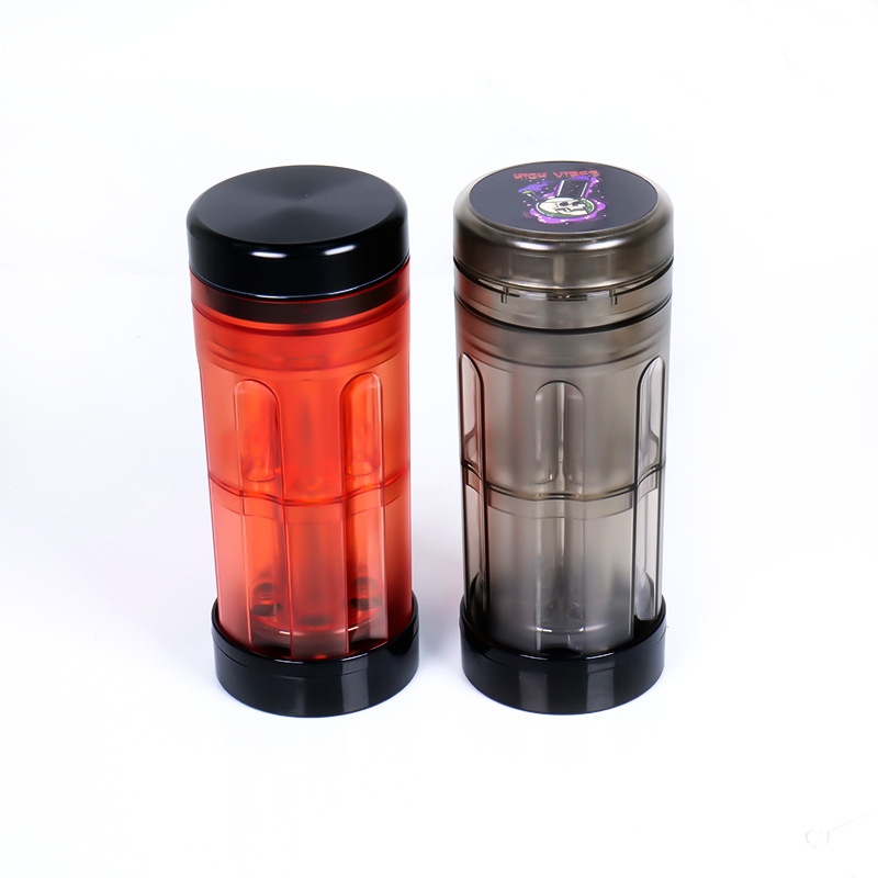 Smoking Pipes Cross border new plastic cigarette grinder with integrated 6-tube cigarette filling system