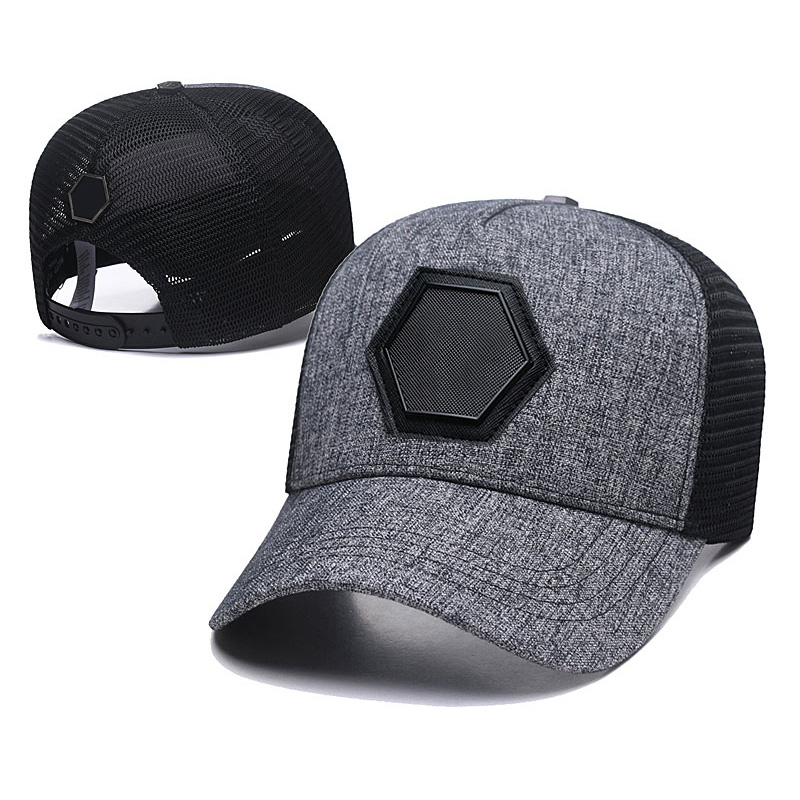 Herren-Baseballmützen mit Totenkopf-Motiv, Designer-Mesh-Sonnenhüte, angepasste Mützen für Damen, modische Fedora-Buchstaben P, Patchwork-Männer-Casquette-Beanie-Hüte