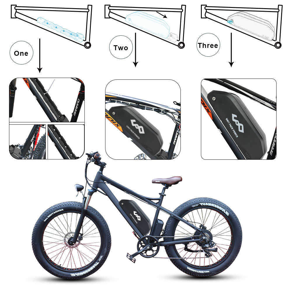 18650 ebike 배터리 배터리 다운 튜브 폴리 36V 48V 52V 17.5AH 14AH 전기 배터리 팩 BBSHD BBS02 1000W 750W 500W 모터