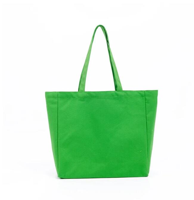 34x12x31cm Large Blank Canvas Shopping Bags Eco Reusable Foldable Shoulder Bag Handbag Tote Cotton Tote Bag