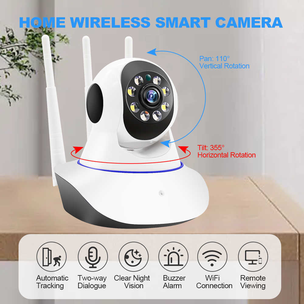 Telecamere di bordo 5G WIFI Wireless CCTV Telecamera IP HD 3MP 5MP Fotocamera PTZ Protezione di sicurezza Telecamera di sorveglianza Smart Auto Tracking Baby Monitor