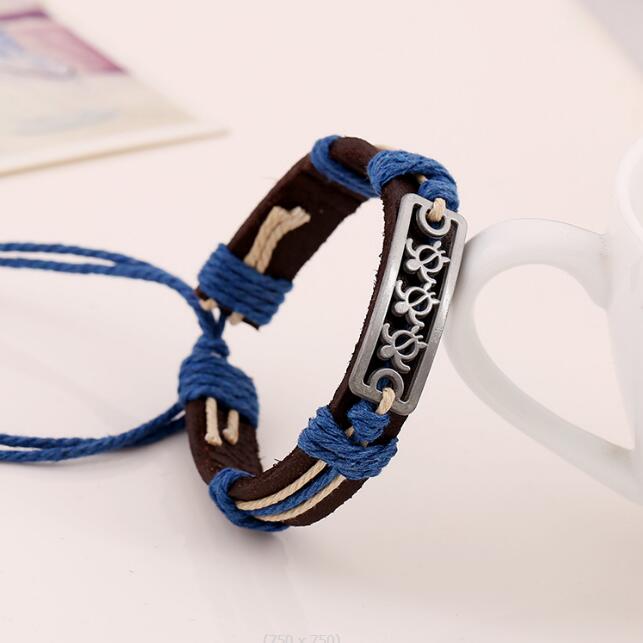 100% Leather Bracelet tortoise fish Charm Men Bracelet Alloy Charms Bracelet Jewelry Multi Style 