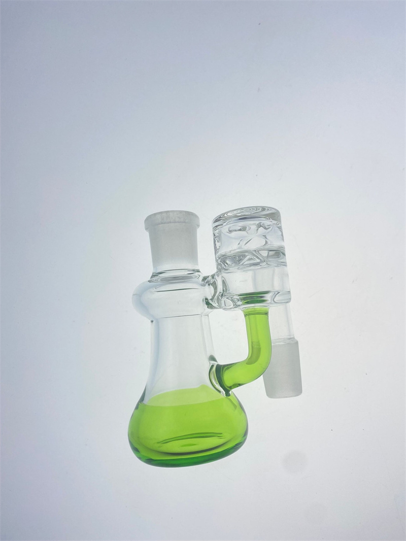 Glass Hookah Green Accenters Ash Catcher 14mm och 18mm Support Do High Quality New Style