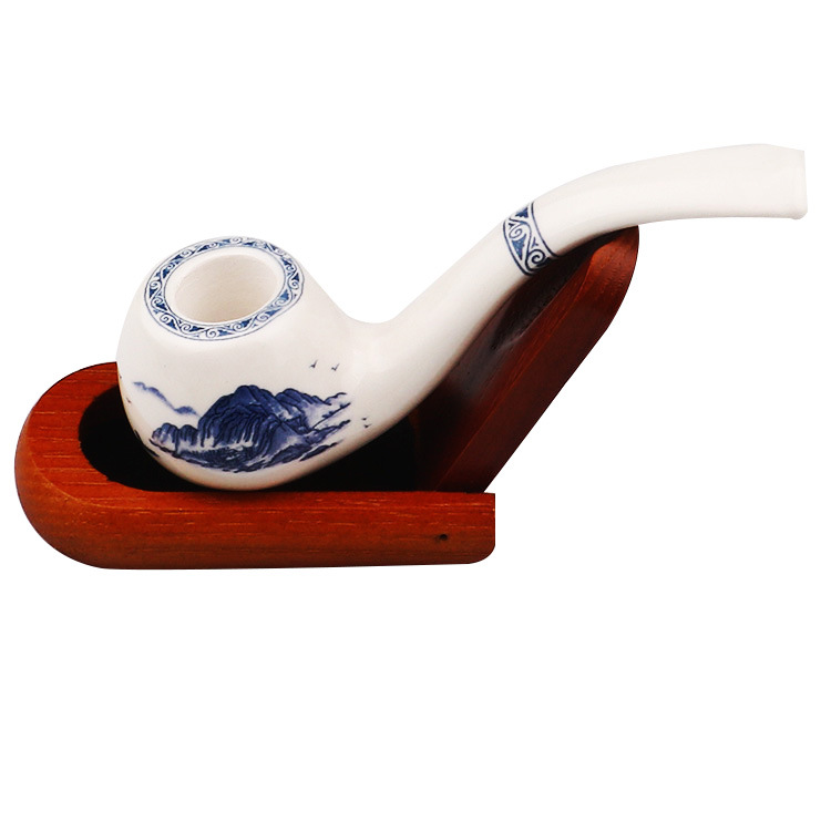 Smoking Pipes 120mm ceramic pipe with hollow design, lightweight and non hot ceramic pipe