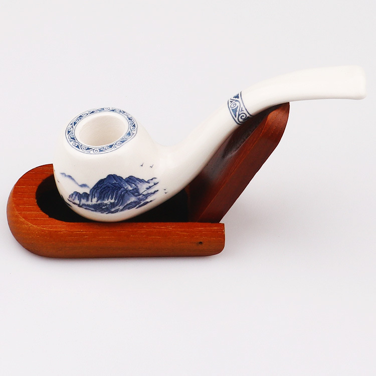 Smoking Pipes 120mm ceramic pipe with hollow design, lightweight and non hot ceramic pipe