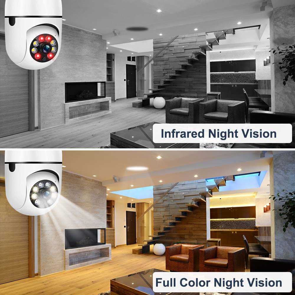 Board Cameras 2K IP Camera E27 Bulb Full Color 5G WiFi Indoor Mini Tuya Smart Home Security Protection Surveillance Baby Monitor Video Pet Cam