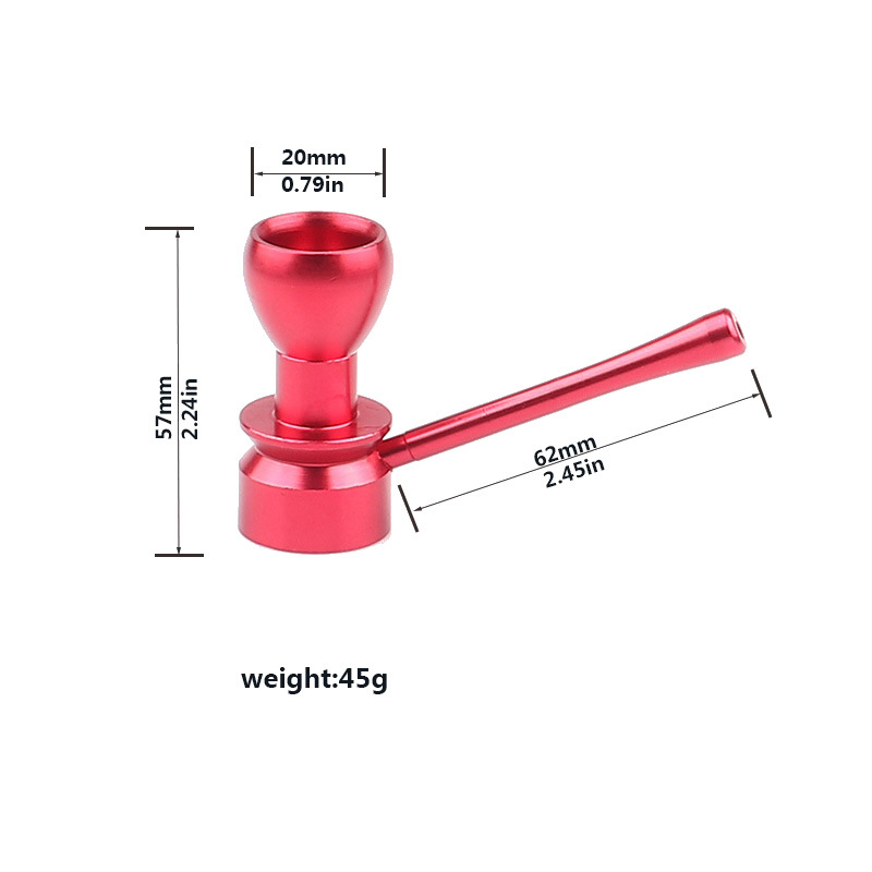 Smoking Pipes 57mm metal creative hourglass pipe, environmentally friendly aluminum detachable cigarette holder