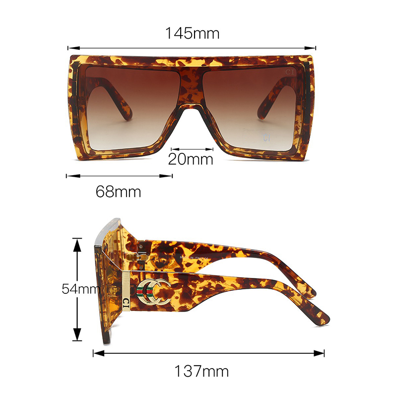 Lunettes de soleil design de luxe lunettes de soleil à grand cadre lunettes de soleil à la mode protection UV efficace élégantes et excellentes très bonnes