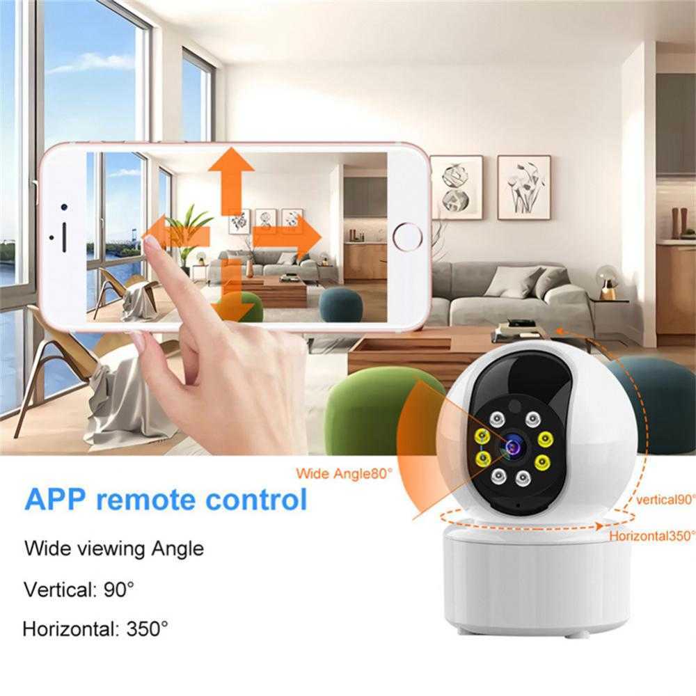 Caméras embarquées Caméra de vidéosurveillance intérieure avec suivi automatique Baby Monitor Home Remote Mobile Phone 1080p Hd Ip Camera Wifi Caméra sans fil Vi365 App