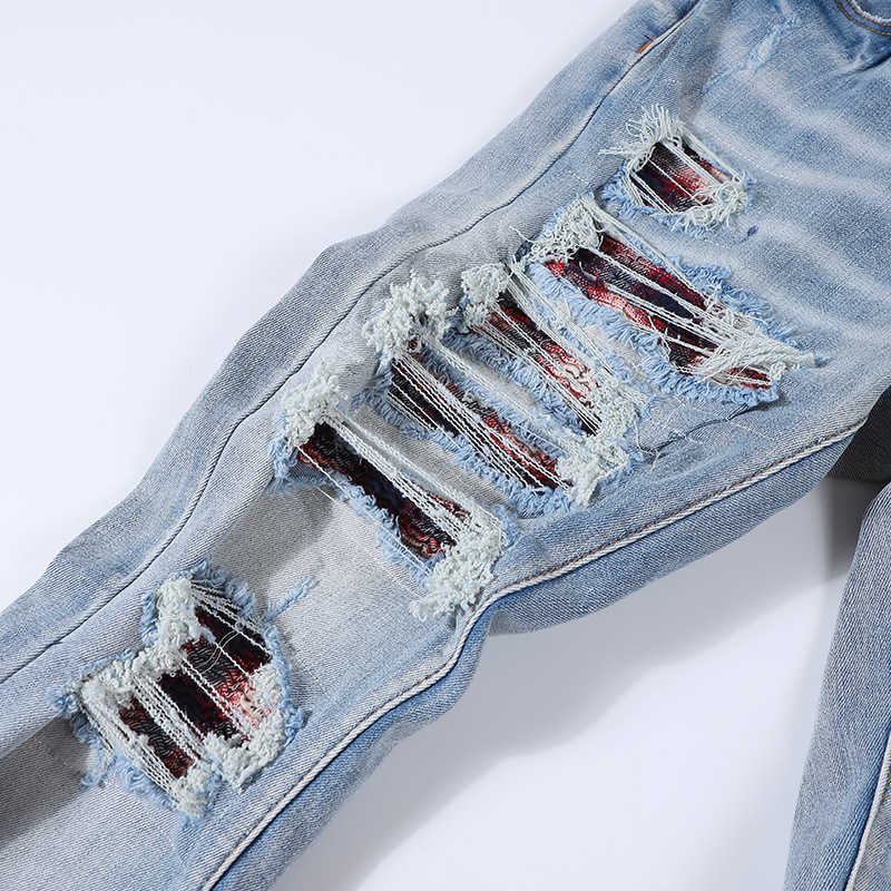 designer jeans jeans jean amirres denim maschi pantaloni al largo di high street autunno e inverno nuovi ricami patch buco jeans uomini donne 3 sil