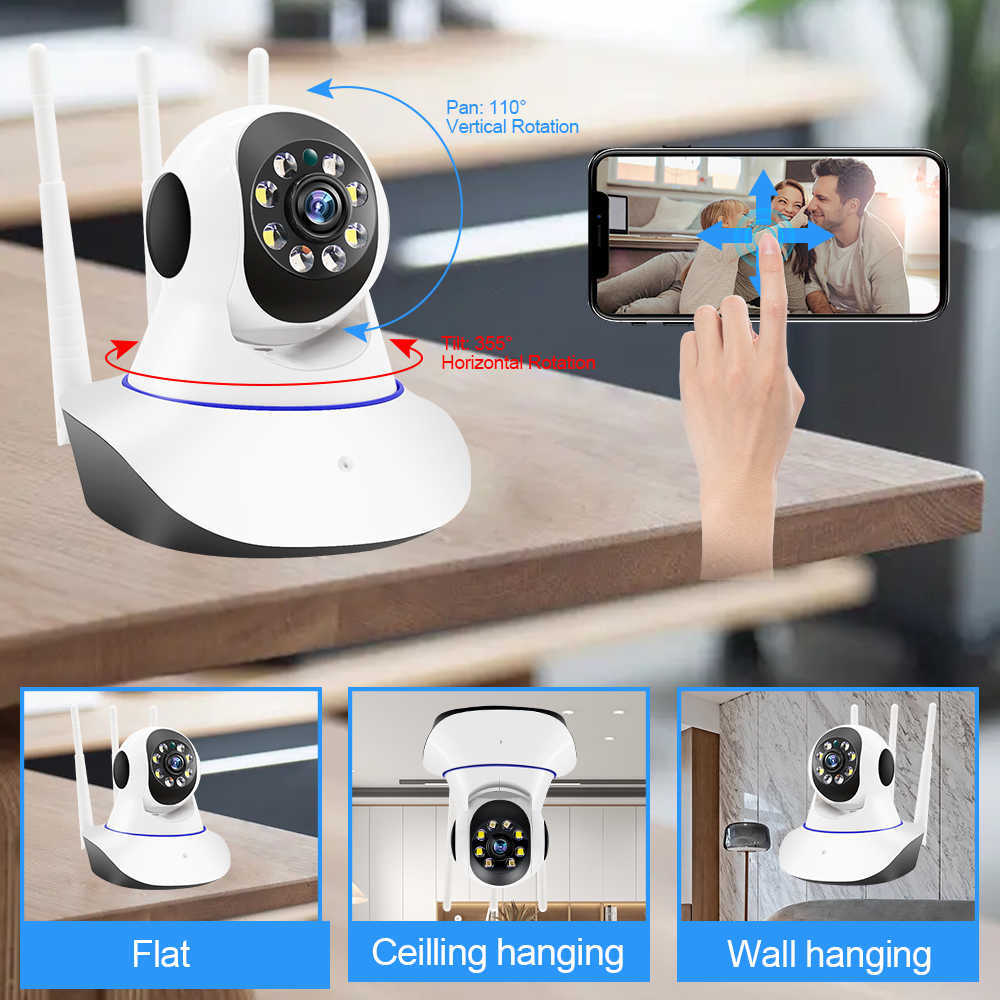 Board Cameras 5G WIFI Wireless CCTV IP Camera HD 3MP 5MP Camera PTZ Security Protector Surveillance Camera Smart Auto Tracking Baby Monitor