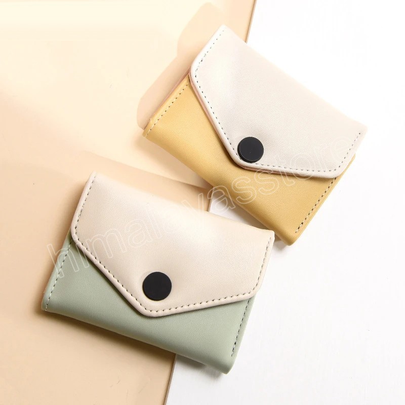 Korean Version Wallet Women Coin Purse Multifunctional Card Holder PU Leather Student Envelope Clutch Wallet For Female