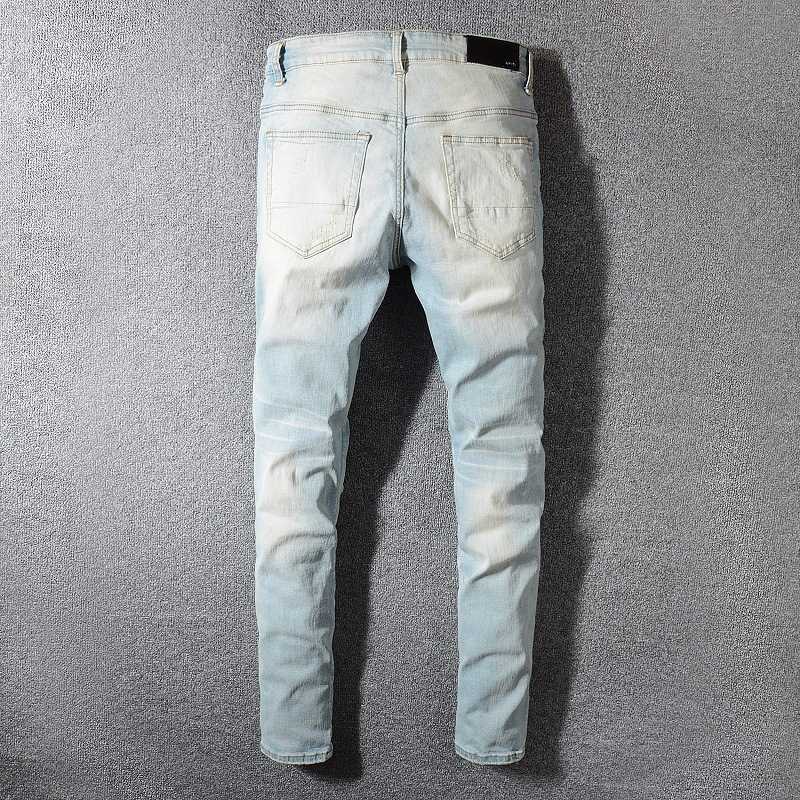 Designer Jeans Men's Jean Amirres Denim Mens Pants 2023 Men's Korean Version With Holes Good Shape Slim Fit Large Size Byxor 589 ZR3N