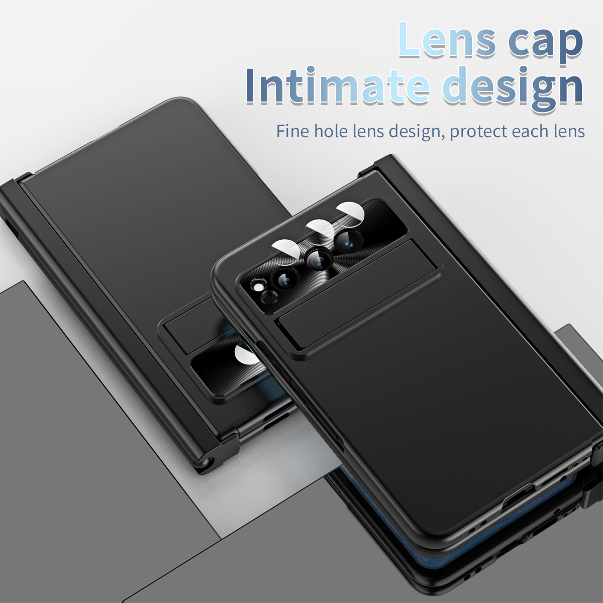 Étuis d'armure de placage pour Google Pixel Fold Case Pen Slot Bracket Charnière Film de protection Cover