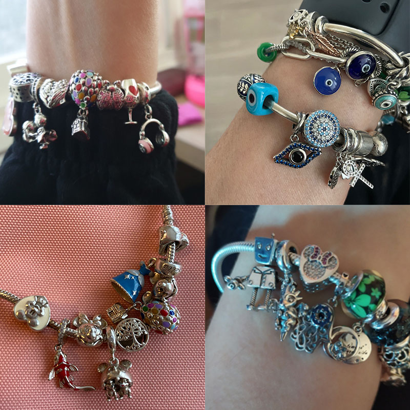 925 Pandora prata esterlina Pandora Dangle Charm Feather Crown Owl Pingente é adequado para pulseiras DIY Feminino Feminino Acessórios de Moda Jóia de Jóias Produção