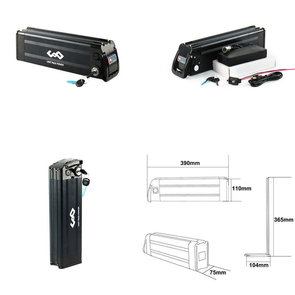 24 В 36 В 48 В ebike Батарея серебряная рыба 20AH 17,5AH 13AH Литий 18650 Пакет для электрического велосипеда 200 Вт 250 Вт 350 Вт 500 Вт.