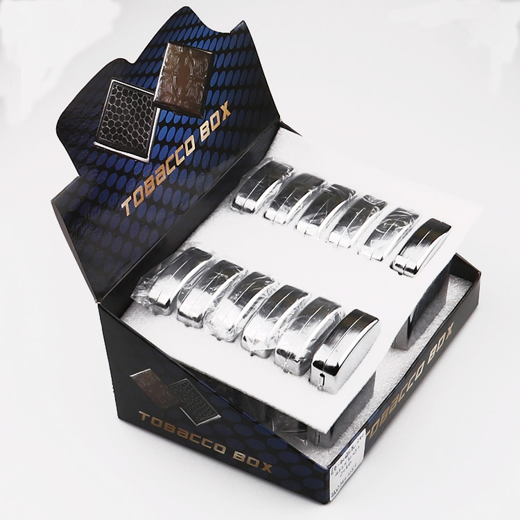 Pipas para fumar El nuevo paquete de 12 es una caja protectora de cigarrillos de acero inoxidable personalizada y moderna