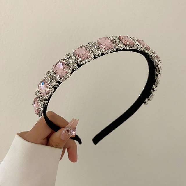 Luxus Barock Voller Diamant Stirnbänder Mode Haar Zubehör Für Frauen Trendy Party Strass Glänzende Haarband Haarband Mädchen