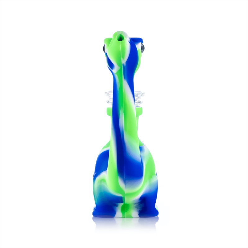 Colorful Silicone Pipes Dinos Dinosaur Style Portable Removable Convert Glass Singlehole Filter Bowl Dry Herb Tobacco Cigarette Holder Bong Smoking Tube DHL