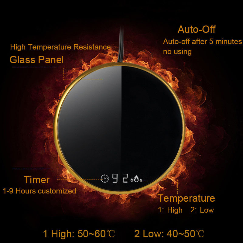 Другой домашний сад мини -умный каботаж чашка теплый электрический обогреватель кофейная кружка для воды для офиса с таймером 2 настройки температуры 230510