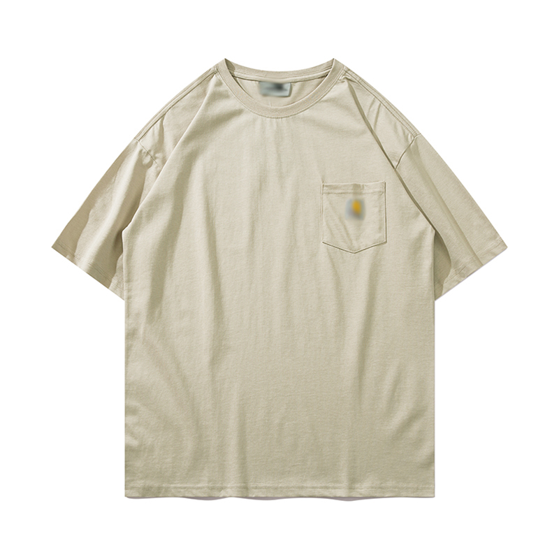 Carharrt Tshirt Summer plus koszulka T-shirt standardowy kieszonkowy krótki rękaw unisex relaksednorth America marka Cort klasyczny litera haft bawełniany szyja 5491