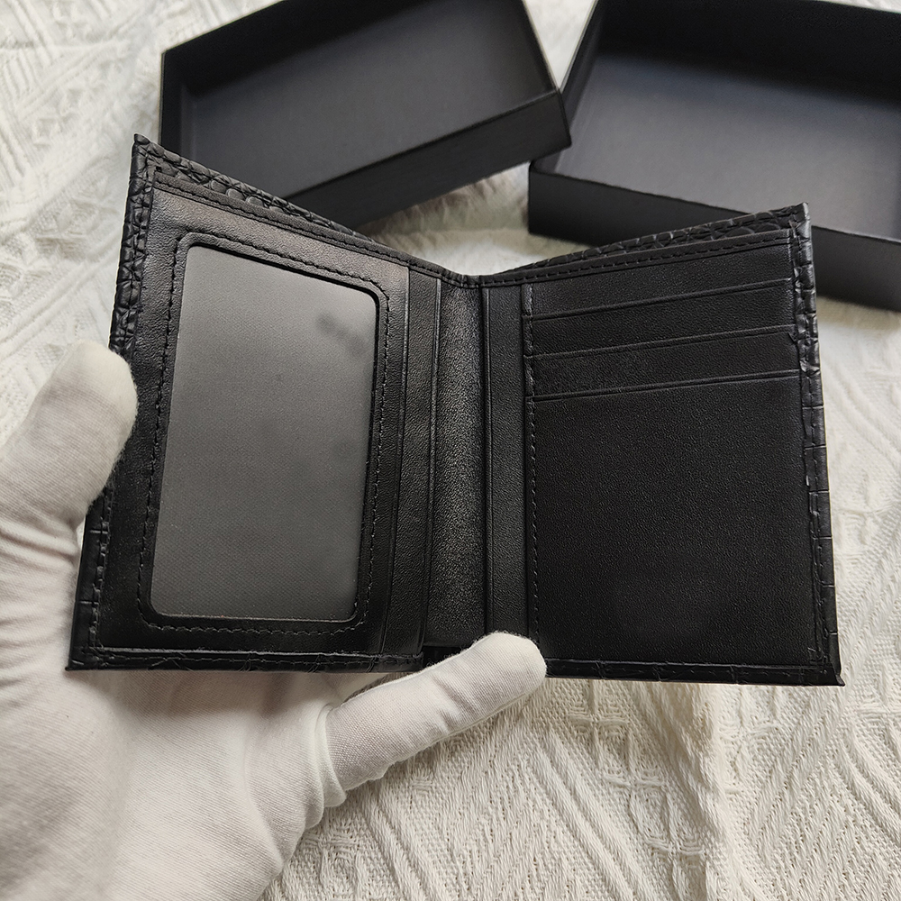 Män kredit plånbok märke korthållare designer modeväska krokodil ryggsäck lyxväska original låda mini mynt plånböcker
