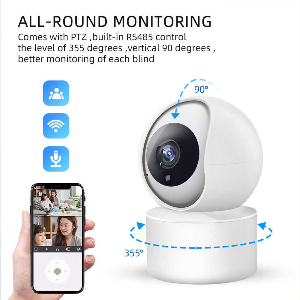 Bordkameras 5MP IP WiFi Kamera Überwachung Sicherheit Baby Monitor Automatische Menschen Tracking Cam Voll Farbe Nachtsicht Indoor Video Kamera