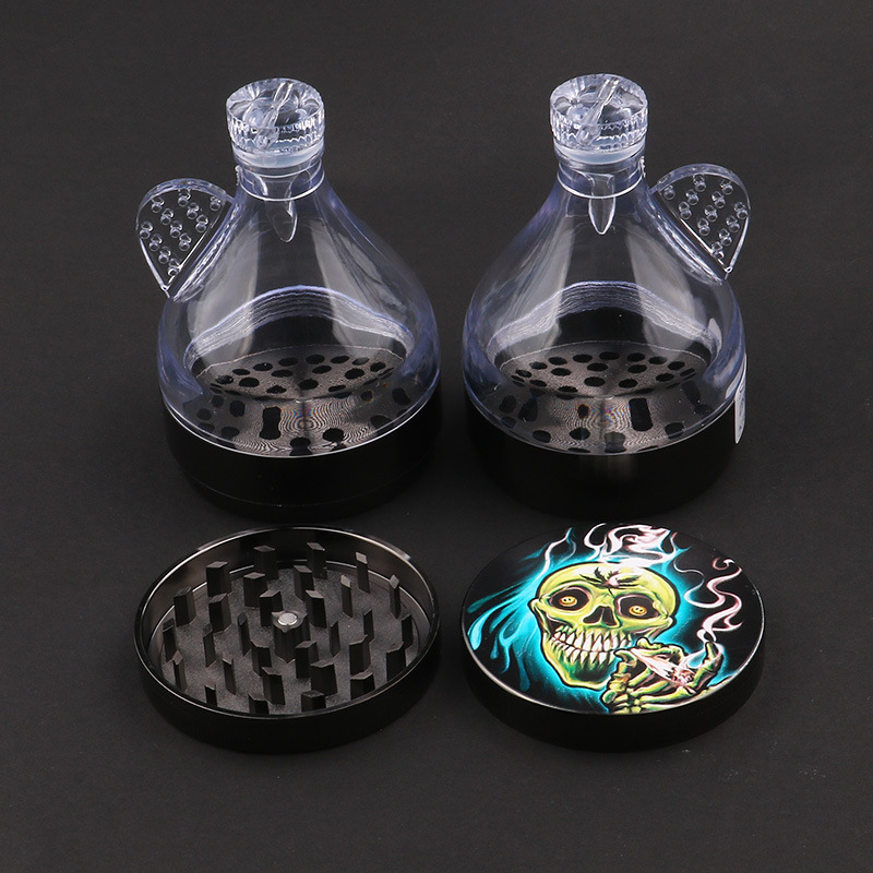 Smoking Pipes 63MM diameter hourglass 4-layer metal smoke grinder