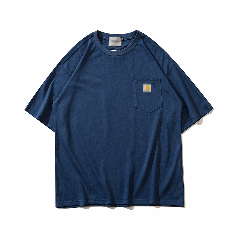 Summer Plus Tees t-shirt Standard Pocket Short Sleeve Unisex RelaxedNorth America Brand cort Classic Letter Embroidery Cotton Crew Neck Carharrts tshirt M/L/XL/2XL