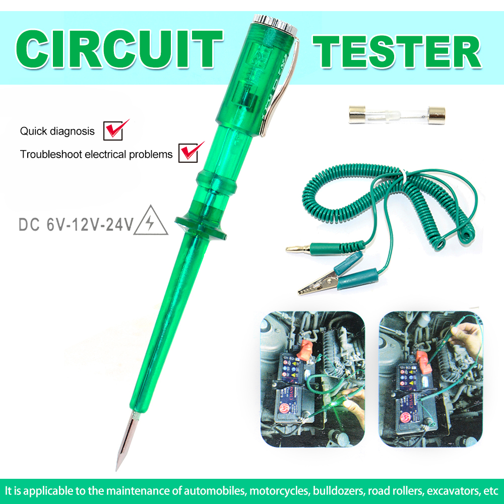 Testeur de Circuit automatique de haute qualité, testeur de tension de camion, DC 6V 12V 24V, testeur de Circuit automatique, stylo de Test de sonde de Diagnostic automatique