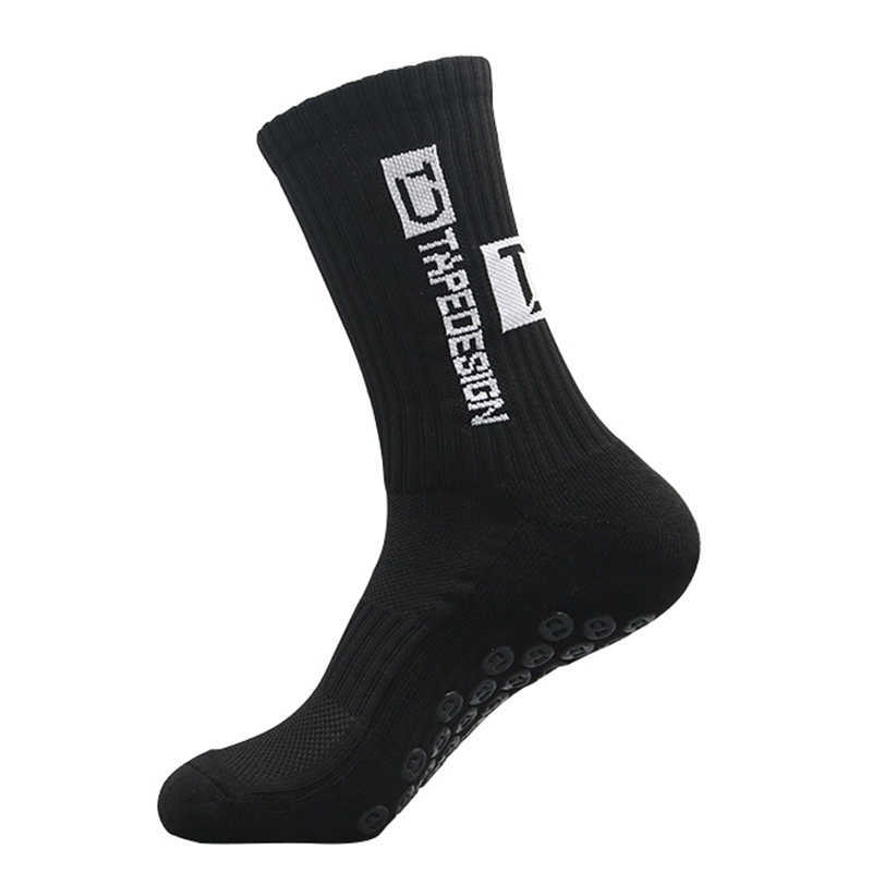 Sports Socks New ANTI SLIP Football Socks Mid Calf Non Slip Soccer Cycling Sports Socks Mens Warm Sock EU38-44 P230511