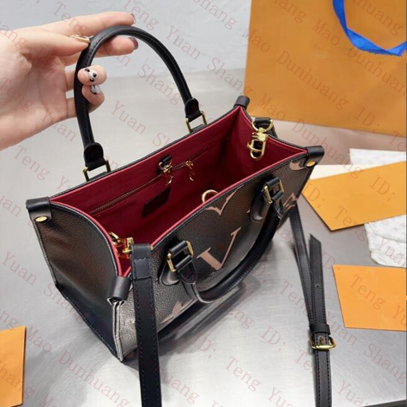 FASHION ON THE GO designers bags genuine leather WOMEN Handbags Embossed Monograms pattern messenger crossbody shoulder bag Totes Wallet purse woman backpack