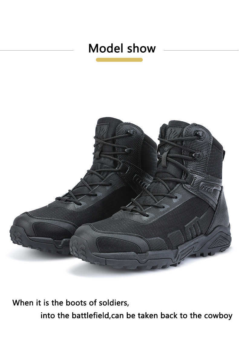 Chaussures de randonnée 2023 ultraleve caminhadas ar livre prova dwaterproof gua tticas homens durveis combate do exrcito homem para o trabalho P230511