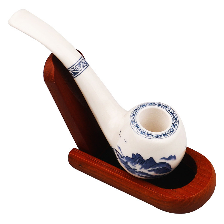 Smoking Pipes 120mm ceramic pipe with hollow design, lightweight and non hot ceramic pipe