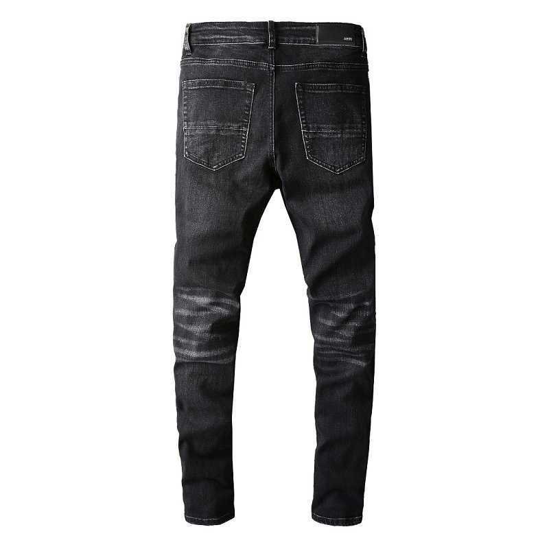 designer jeans Men's Jean Amirres Denim Mens Pants NEW US Leisure Hip Hop High Street Worn-out Washed Speckled Painted Slim Fit Jeans for Men #803 QOS3