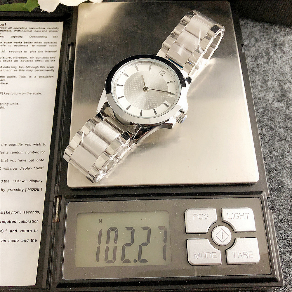 패션 브랜드 손목 시계 남자 여자 스타일 스틸 메탈 밴드 쿼츠 로고 시계 g158