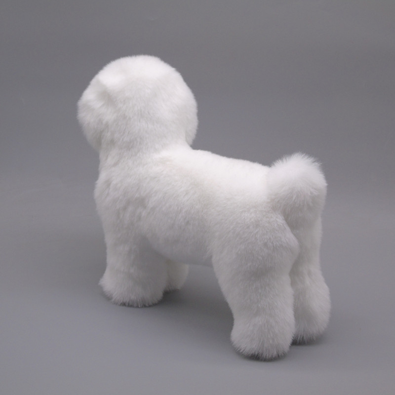 Simulering Animal Pet Dog Realictic Bichon Frise Dog Fur Animal Pet Model Home Decoration Puppy DY80100