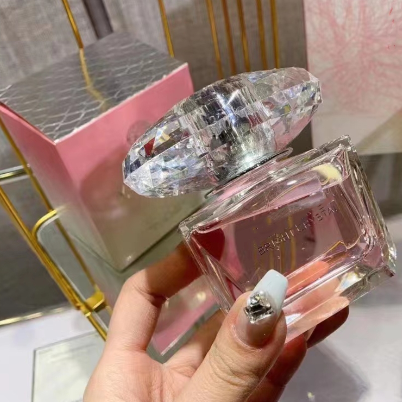 Charmante geur 90 ml kristal roze diamantgele diamant dames parfum blijvende bloem en fruitgeur