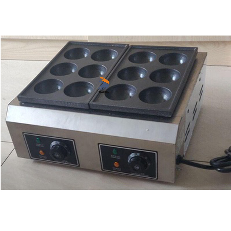 Gaz commercial 12 pièces Takoyaki Machine 8 cm grand poulpe boulette de viande électrique 110/220 V Takoyaki Machine