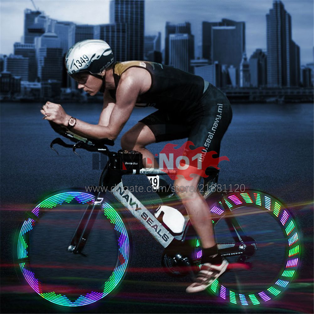 30 Modes Bicycle Spoke Light 14 LED Tyre Tire Valve Flash Double Sided Induction Night Ride Bike Wheel Light Cycling Car Motorcycle Wheels Tires Flash Lamp Lights